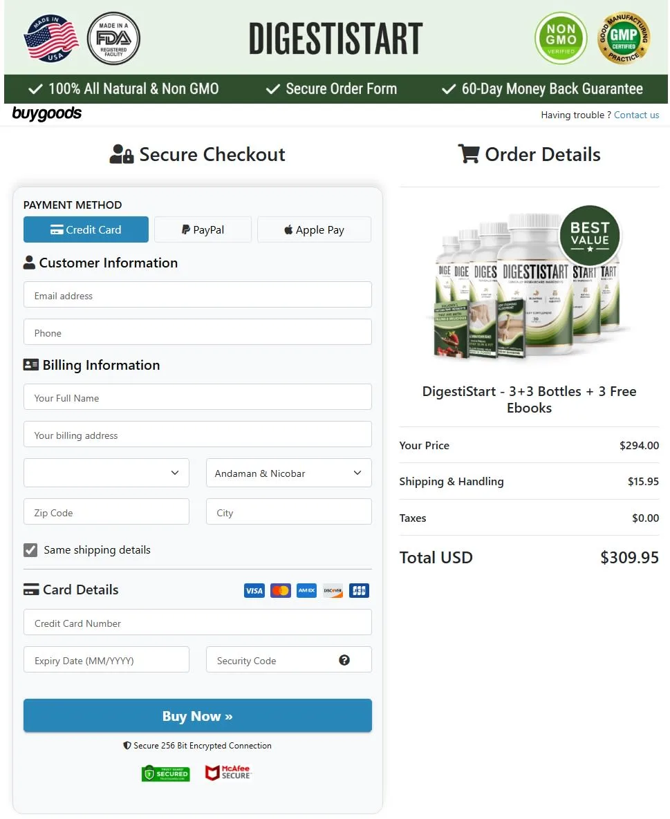 Secure Checkout Form